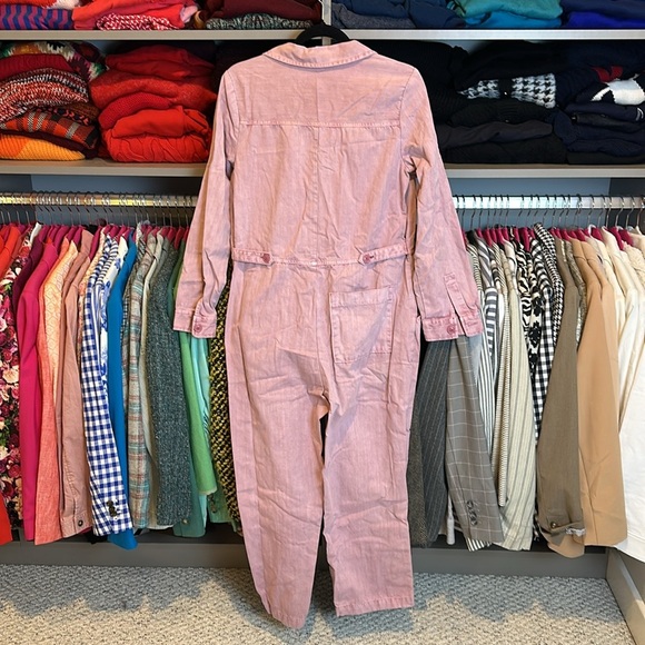 Universal Thread lilac long sleeve 3 pocket front button denim jumpsuit size 6 - Picture 3 of 3